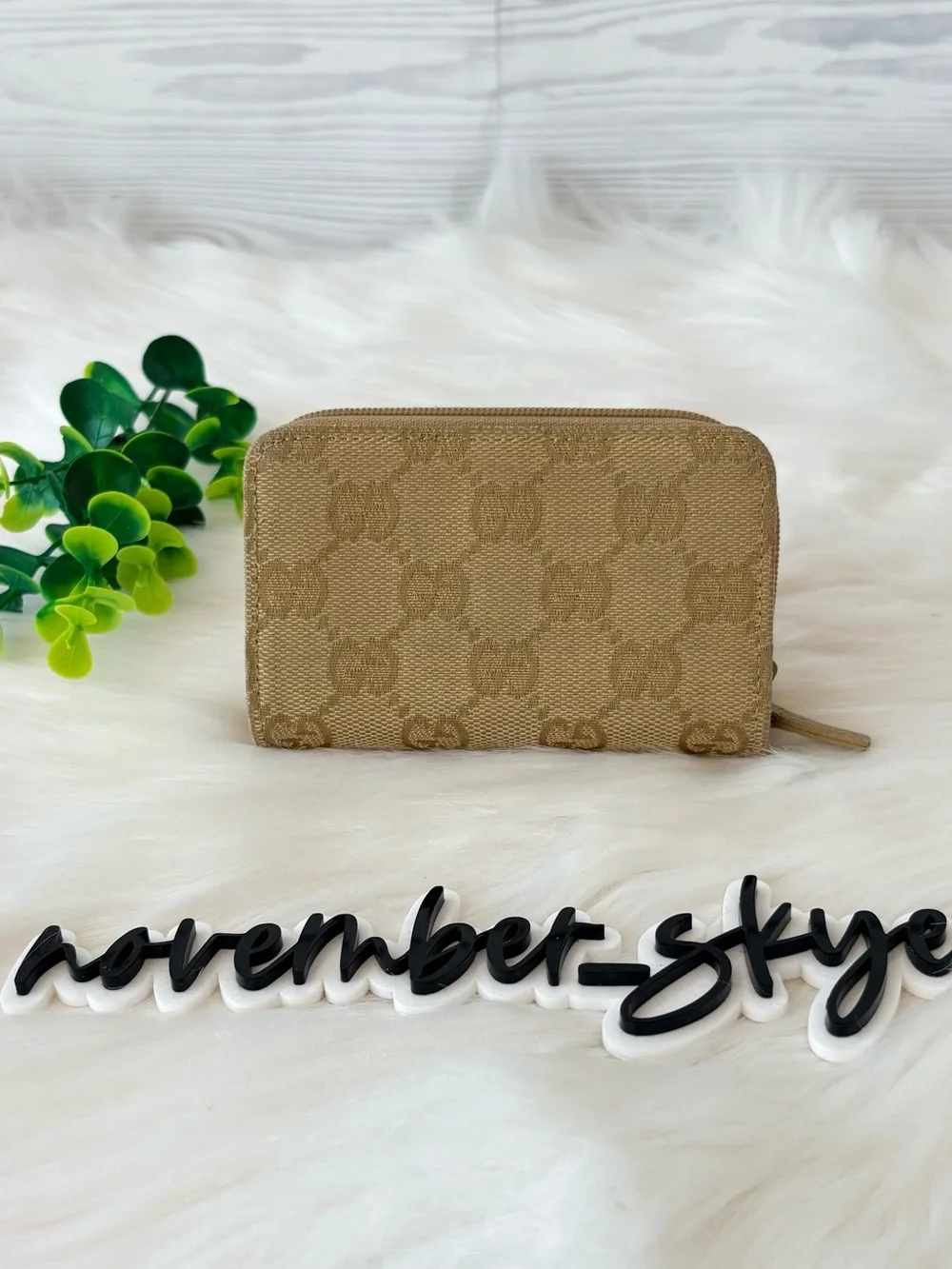 Gucci Beige GG Canvas Zip Key holder/Card holder - Picture 3 of 11